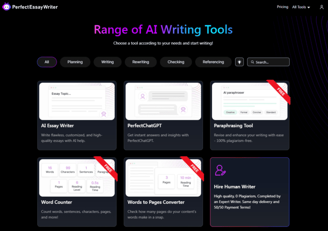 PerfectEssayWriter.ai tools